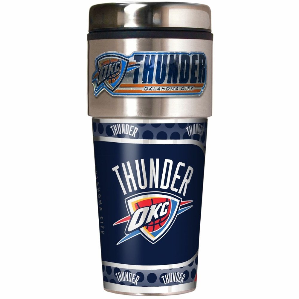 OKLAHOMA CITY THUNDER 16OZ TRAVEL COFFEE MUGS